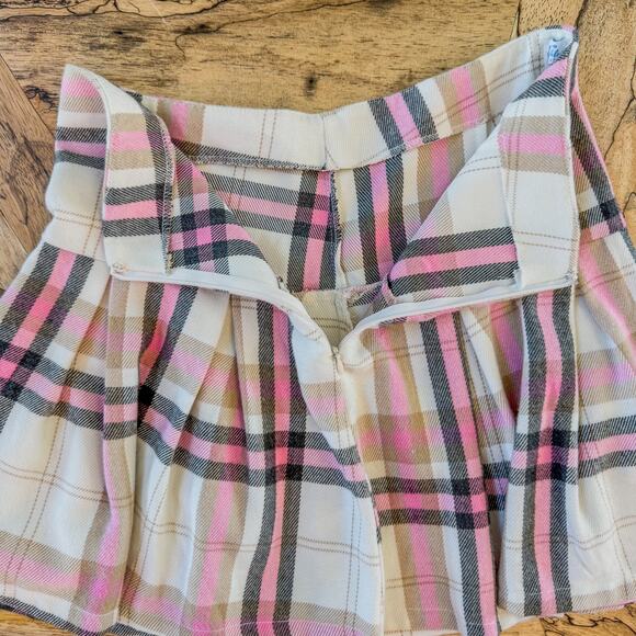 NWT-Blue Rain Francesca's, Tori Plaid Flippy Mini Skirt, Pleated, Women's Small - Picture 5 of 7